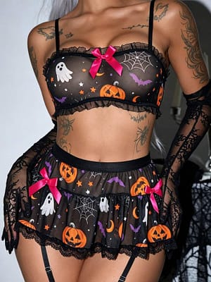 sheer mesh outfit halloween babydoll