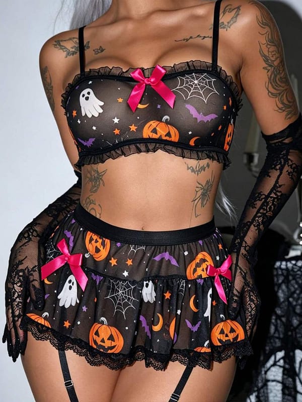 sheer mesh outfit halloween babydoll